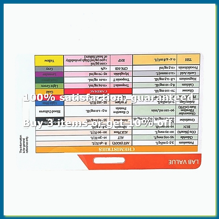 Medical Lab Values - Tessera di Riferimento per Valori di