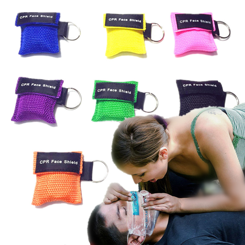 Oxygen Mask Non-Rebreather - Portachiavi stile CPR Visiera portatile Respirazione