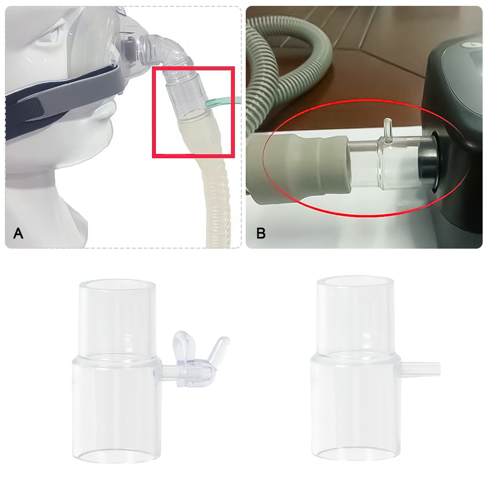 Oxygen Mask Non-Rebreather - Connettore dritto per maschera con valvola