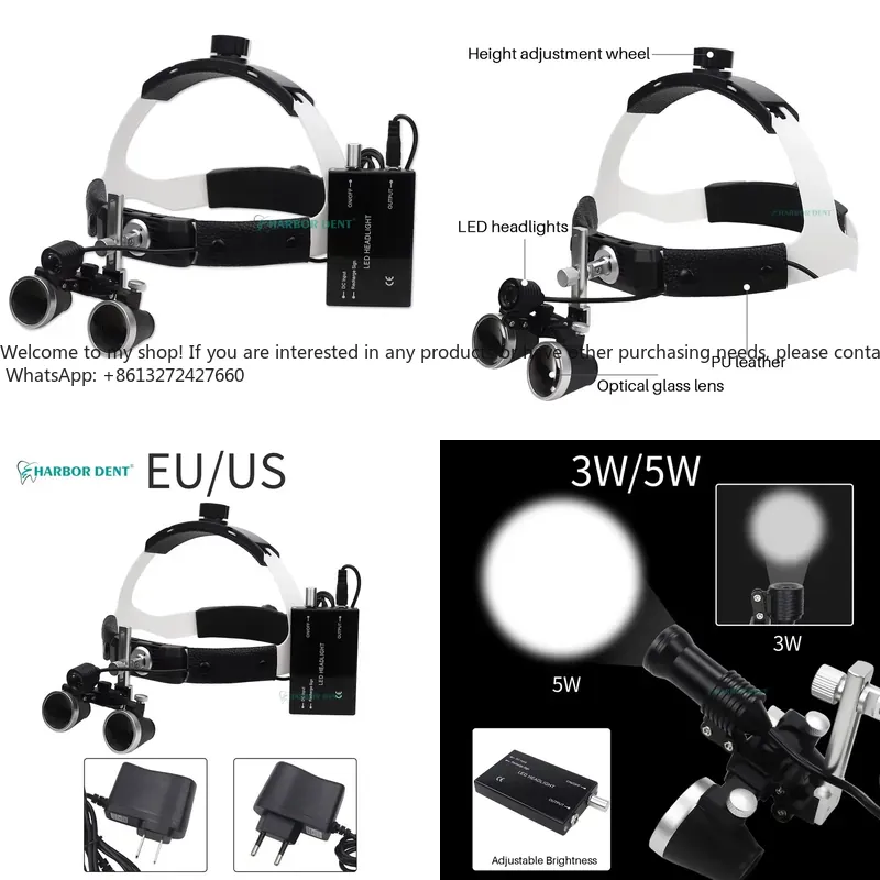 Led Medical Headlight - Occhiali Ingrandenti Elettrici con Luce LED,