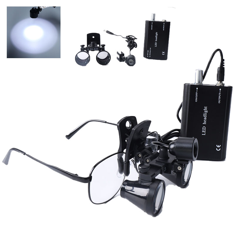Led Medical Headlight - 2.5X/3.5X occhialini dentali Clip lente d'ingrandimento